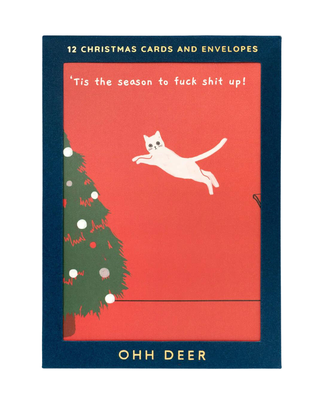 Ken The Cat Christmas Cards - Pack of 12