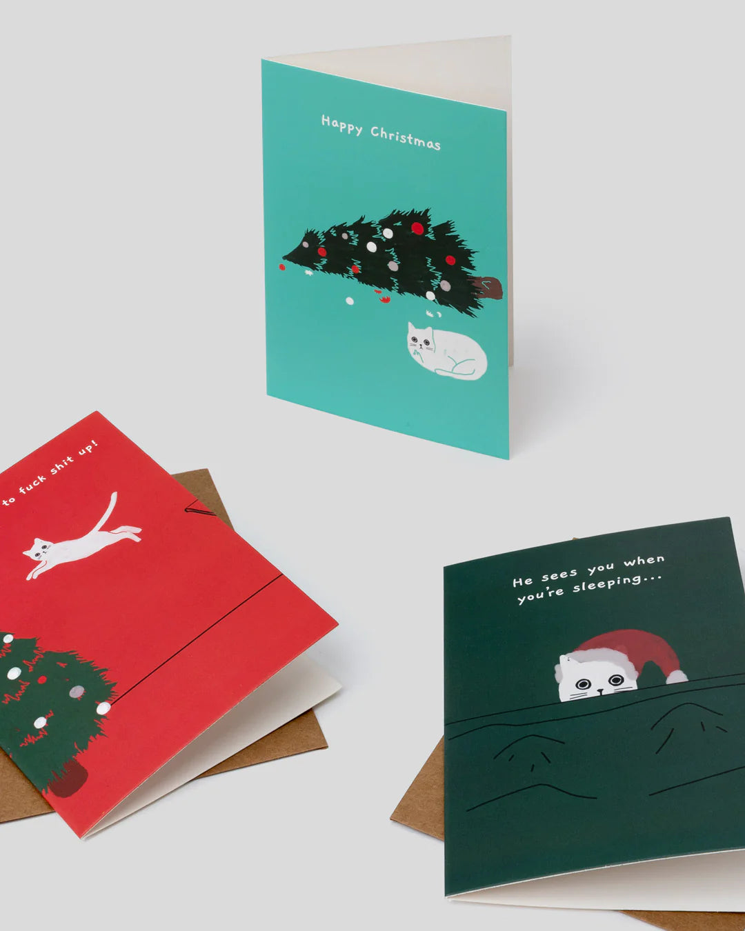 Ken The Cat Christmas Cards - Pack of 12