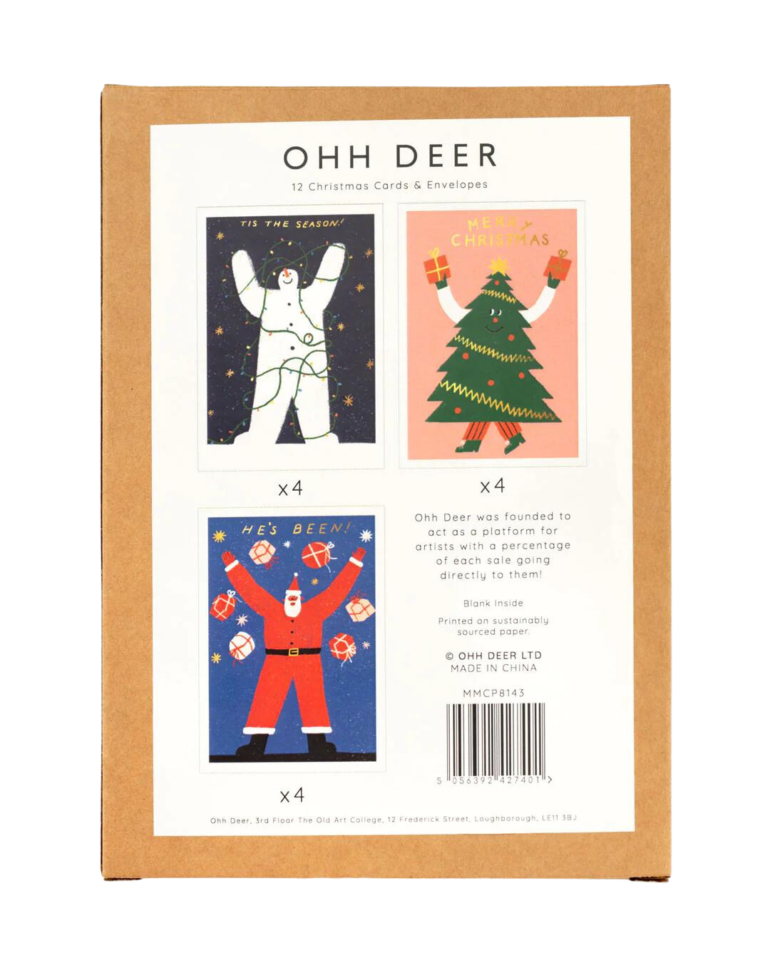 Max Machen Christmas Cards - Pack of 12