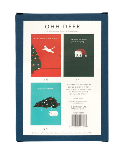 Ken The Cat Christmas Cards - Pack of 12