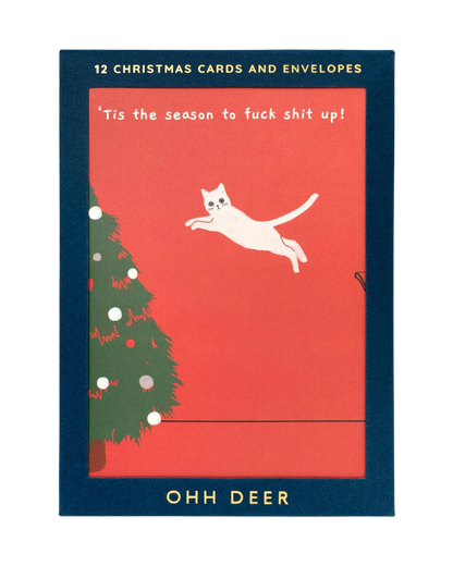 Ken The Cat Christmas Cards - Pack of 12