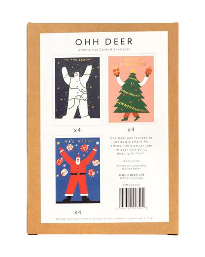 Max Machen Christmas Cards - Pack of 12